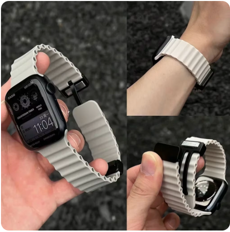 Silikon magnetisches Schnallenarmband für Apple verschiedene Farben Watch