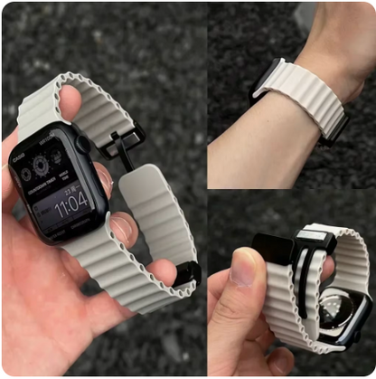 Silikon magnetisches Schnallenarmband für Apple verschiedene Farben Watch