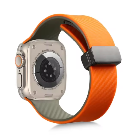 Silikon Kohlefaser Uhrenarmband für Apple Watch