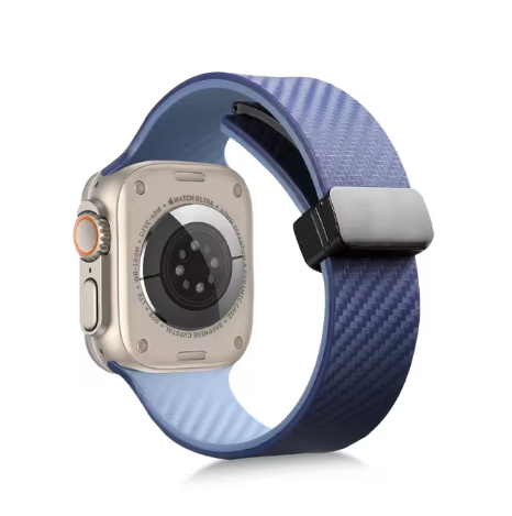 Silikon Kohlefaser Uhrenarmband für Apple Watch