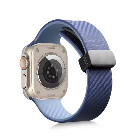 Silikon Kohlefaser Uhrenarmband für Apple Watch verschiedene Farben