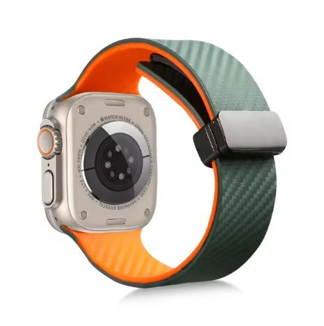 Silikon Kohlefaser Uhrenarmband für Apple Watch