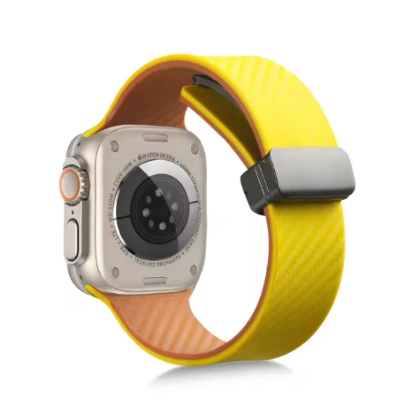 Silikon Kohlefaser Uhrenarmband für Apple Watch