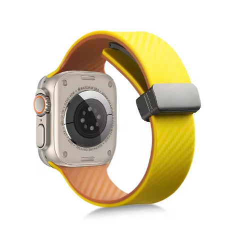 Silikon Kohlefaser Uhrenarmband für Apple Watch verschiedene Farben