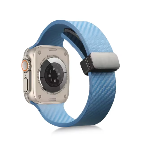 Silikon Kohlefaser Uhrenarmband für Apple Watch