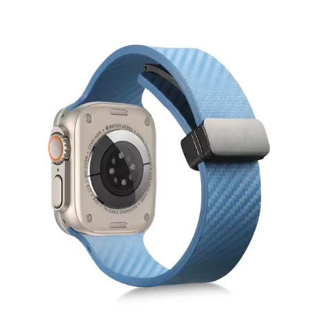 Silikon Kohlefaser Uhrenarmband für Apple Watch verschiedene Farben