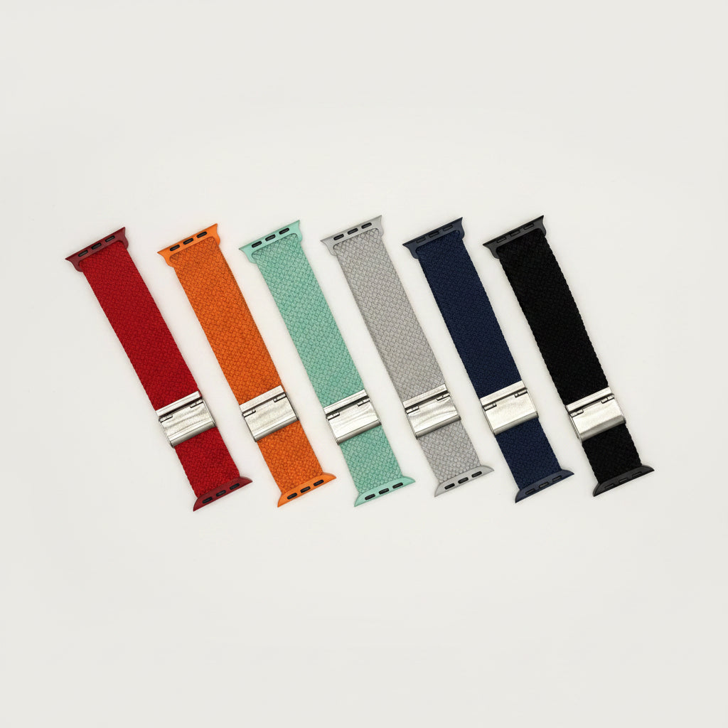Nylon Uhrenarmband geflochten für Apple Watch verschiedene Farben