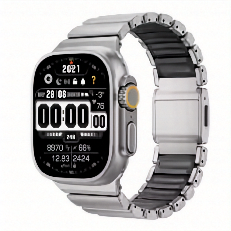 Titan-Silikon-Magnetarmband für Apple Watch Titan/schwarz
